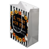 お前ののトリッカスタムクまたはパーティーの好意を扱う ミディアムペーパーバッグ (裏面アングル)