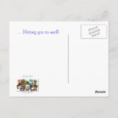 お前のはがき恋しく思で最初の雪 ポストカード (裏面)