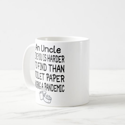 お前のような叔父はトイレより見つけにくい コーヒーマグカップ (正面左)