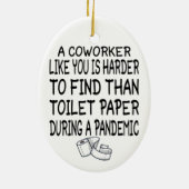 お前のような同僚はトイレより見つけにくい セラミックオーナメント (裏面)