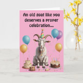 お前のような老いたヤギは誕生日に値する カード (黄色い花)