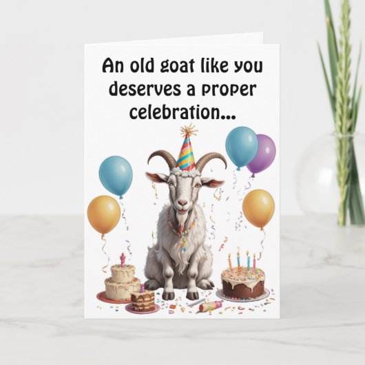 お前のような老いたヤギは誕生日に値する カード (正面)