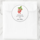 お前のイチゴのレーベルだけ手作り ラウンドシール (バッグ)