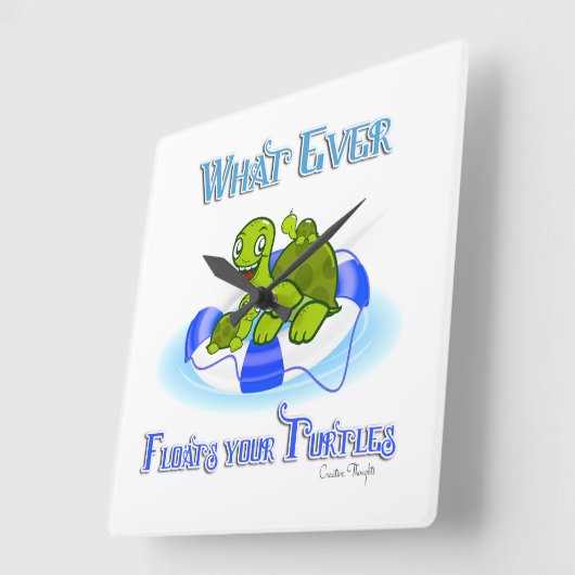 お前のカメが浮くものは何でも3 スクエア壁時計 (傾斜)