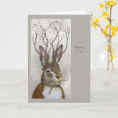 お前のカード考えるの小枝とウサギ カード (黄色い花)