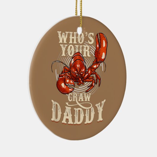 お前のクマパパは誰だおもしろい セラミックオーナメント (右)