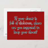 お前のクローゼットは秘密だらけだから空きがない ポストカード (正面/裏面)