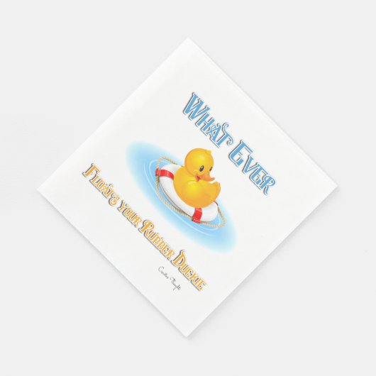 お前のゴム製のアヒルが浮かんだものは スタンダードランチョンナプキン (角)