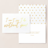 お前のシックな台本の花嫁なしには言えない 箔カード (ディスプレー)