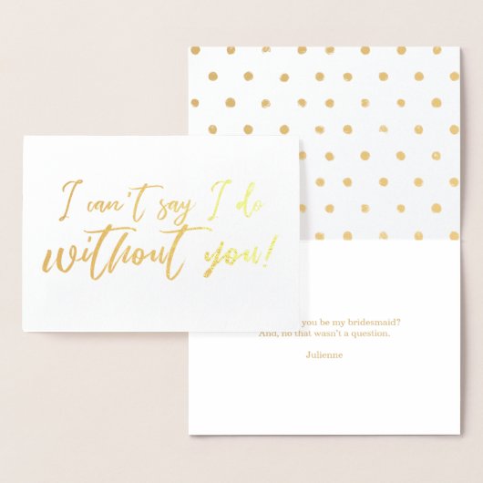 お前のシックな台本の花嫁なしには言えない 箔カード (ディスプレー)