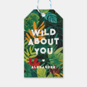 お前のジャングルカラフルに葉夢中の言葉が好き ギフトタグ (正面)