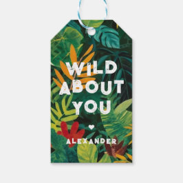 お前のジャングルカラフルに葉夢中の言葉が好き ギフトタグ