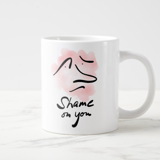 お前のジャンボマグの恥 ジャンボコーヒーマグカップ (右)