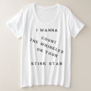 お前のスタインスターのしわを数えたい プラスサイズTシャツ