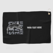 お前のテキスト実在メンは猫が可愛いスタイル ゴルフタオル (横)