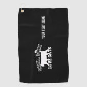 お前のテキス実在トマンは猫のシルエットが大好き ゴルフタオル (正面)