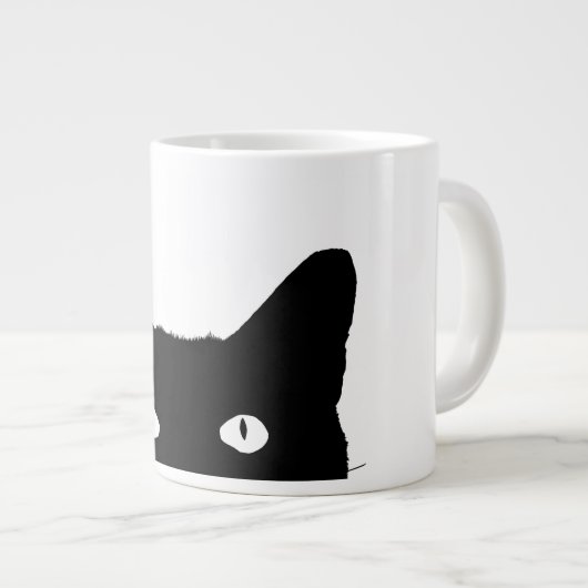 お前のデコクリックアを選ぶのが猫カラフルだ ジャンボコーヒーマグカップ (正面右)