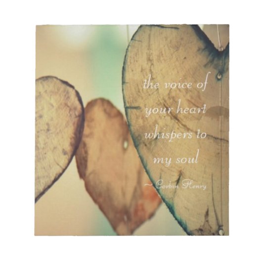 お前のハートの声が魂にささやく ノートパッド (正面)