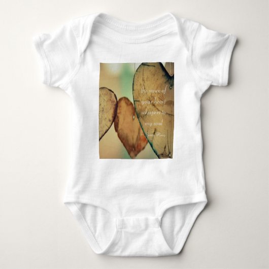 お前のハートの声が魂にささやく ベビーボディスーツ (正面)
