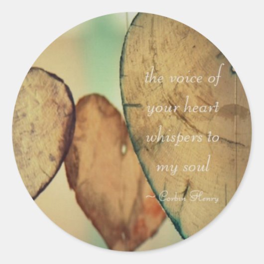 お前のハートの声が魂にささやく ラウンドシール (正面)