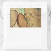 お前のハートの声が魂にささやく 長方形シール (バッグ)