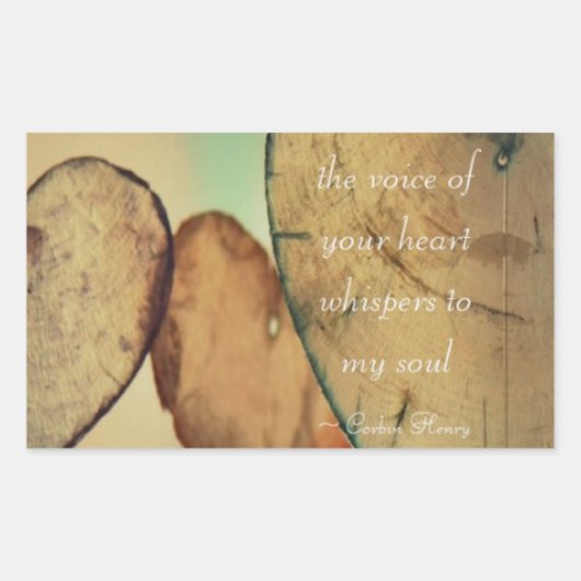 お前のハートの声が魂にささやく 長方形シール (正面)