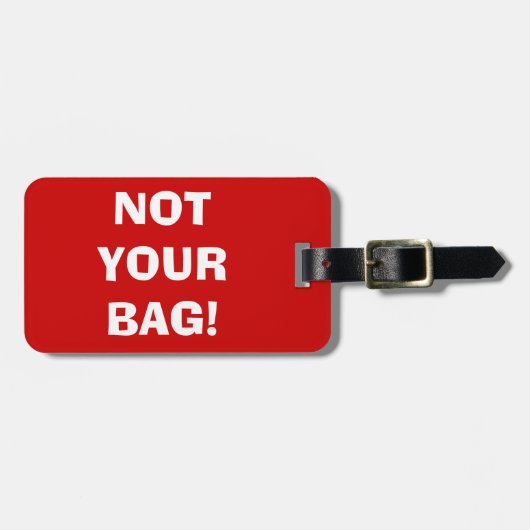 お前のバッグだ！デザインラゲッジタグ（赤） ラゲッジタグ (正面横)