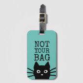 お前のバッグの黒猫ではないおもしろい ラゲッジタグ (正面縦)