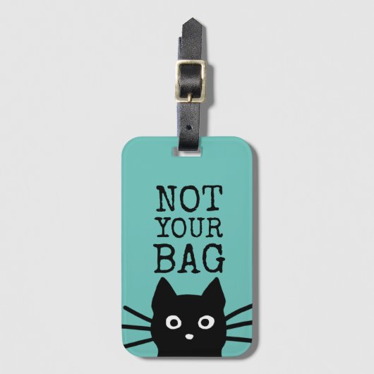 お前のバッグの黒猫ではないおもしろい ラゲッジタグ (正面縦)