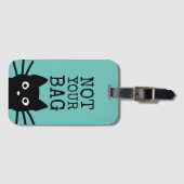 お前のバッグの黒猫ではないおもしろい ラゲッジタグ (正面横)