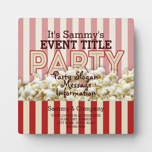 お前のパーティーパーソナライズされた供給だ。 フォトプラーク (正面)