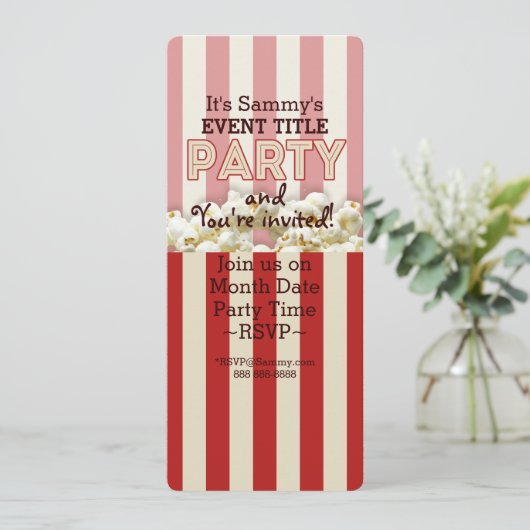 お前のパーティーパーソナライズされた供給だ。 招待状 (スタンド正面)