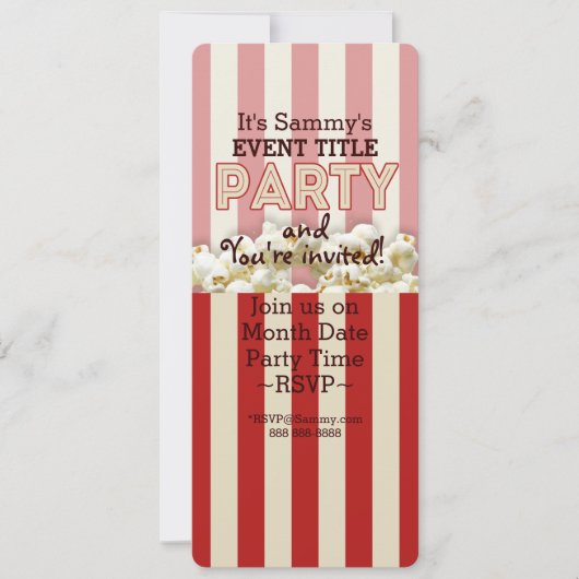 お前のパーティーパーソナライズされた供給だ。 招待状 (正面)