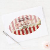 お前のパーティーパーソナライズされた供給だ。 楕円形シール (封筒)