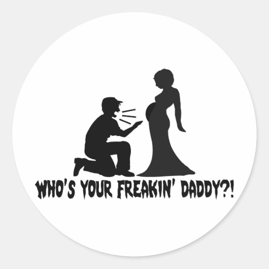 お前のフリーキンパパって誰だ ラウンドシール (正面)