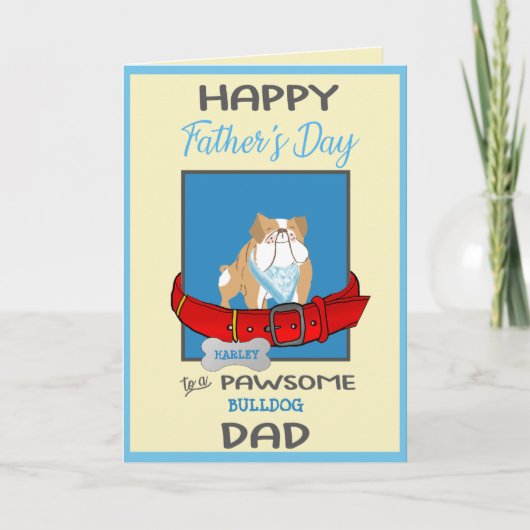 お前のブルドッグカスタムからのファーザーズ・デイ・・カード シーズンカード (正面)