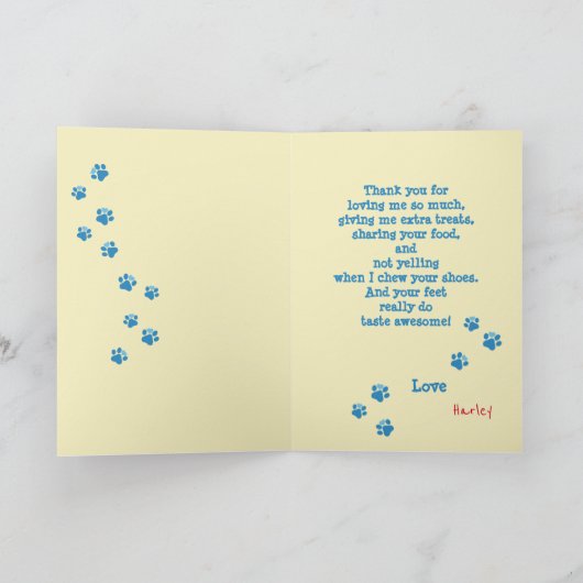 お前のブルドッグカスタムからのファーザーズ・デイ・・カード シーズンカード (内部)