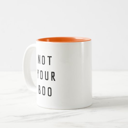 お前のブーのハロウィーンじゃない ツートーンマグカップ (正面左)