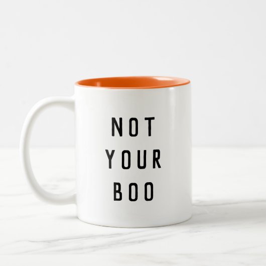 お前のブーのハロウィーンじゃない ツートーンマグカップ (左)