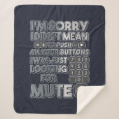 お前のボタンを押すつもりでなくてごめんね シェルパブランケット (正面)