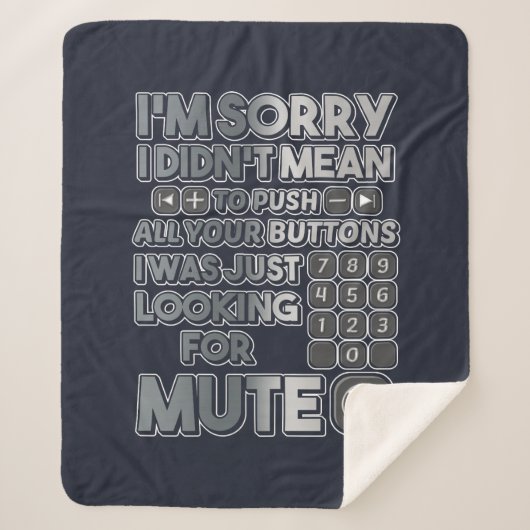 お前のボタンを押すつもりでなくてごめんね シェルパブランケット (正面)
