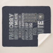 お前のボタンを押すつもりでなくてごめんね シェルパブランケット (正面(横))