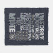 お前のボタンを押すつもりでなくてごめんね フリースブランケット (正面(横))