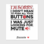 お前のボタンを皮肉なギャグで押すつもりはなかった シール (シート)