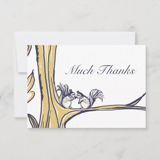 お前のリスの結婚感謝の念 サンキューカード (正面)