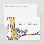 お前のリスの結婚感謝の念 サンキューカード (正面/裏面)