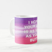 お前の一日を祈る、ブラシのストローク コーヒーマグカップ (正面左)