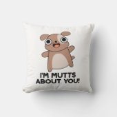 お前の事でぶつぶつ言ってるおもしろい犬プリン クッション (正面)