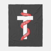 お前の事を思い切って愛す フリースブランケット (正面)