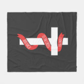 お前の事を思い切って愛す フリースブランケット (正面(横))